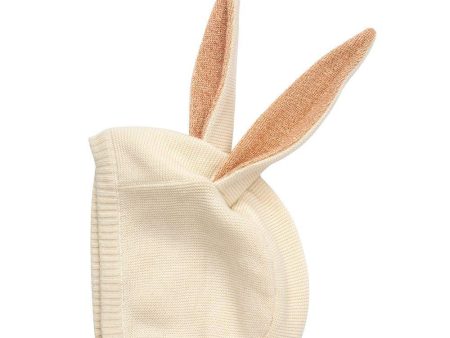 Peach Sparkle Bunny Baby Bonnet Fashion