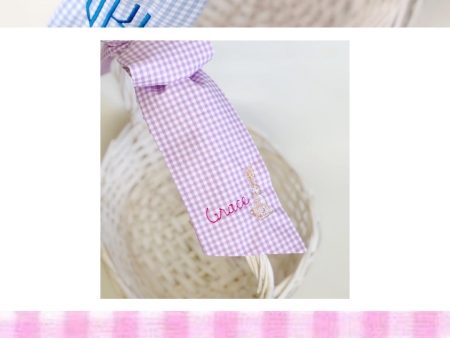 The Bow Next Door Basket Bow Gingham (more colors) Discount