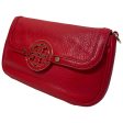 TORY BURCH Clutch Bag Leather RED TB CLUTCH PURSE Sale