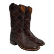 Lucchese Cowboy Boots US 7.5 Animal Pattern Leather BRW ANIMAL PATCHWORK Online Hot Sale