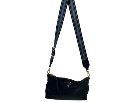 PRADA Hand Bag Leather NVY gold hardware Supply