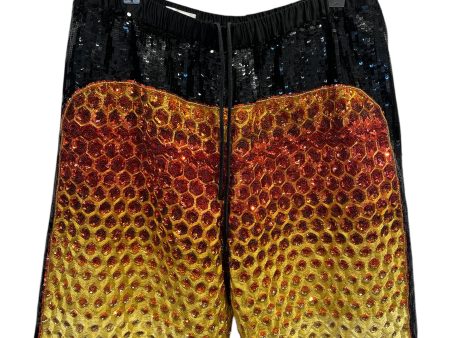 DRIES VAN NOTEN Shorts 54 Polyester BLK Joggers Glitter  Cheap