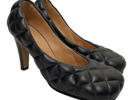 BOTTEGA VENETA Heels EU 37 Leather BLK rounded front Discount