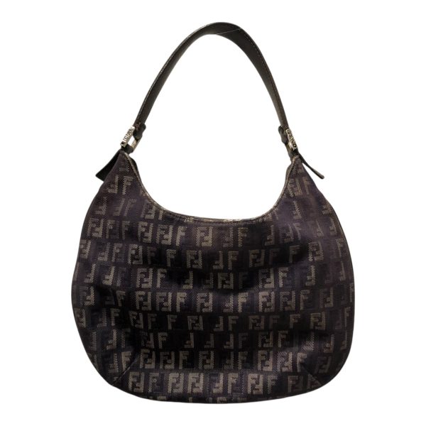 FENDI Bag Monogram NVY ZUCCHINO FABRIC HOBO Discount