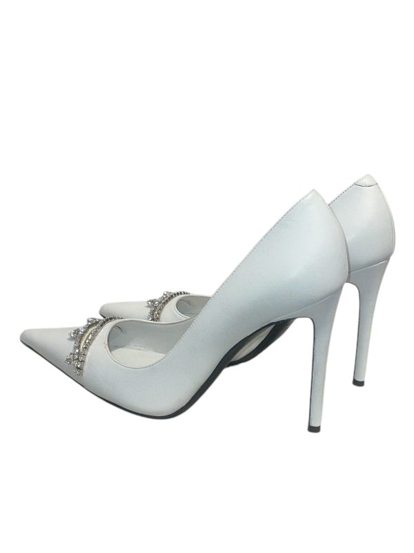 AREA Heels EU 39 Leather WHT Area Studded Heels Cheap