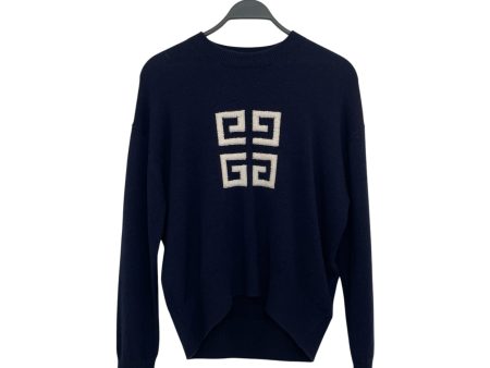 GIVENCHY Sweater S Monogram Cashmere NVY Pullover EMBLEM LOW SHOULDER SWEATER Online