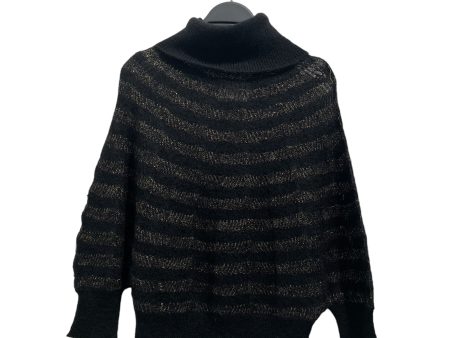 JUNYA WATANABE COMME des GARCONS Sweater S Stripe Wool BLK Turtle Neck GOLD GLITTER 2006 Online Sale