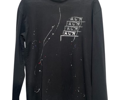 A-COLD-WALL T-Shirt S Cotton BLK Paint Speckle Tee on Sale