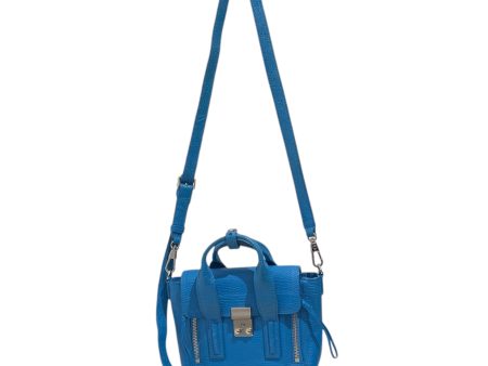 3.1 phillip lim Cross Body Bag Leather BLU DOUBLE ZIP FRONT Online now