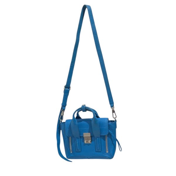 3.1 phillip lim Cross Body Bag Leather BLU DOUBLE ZIP FRONT Online now