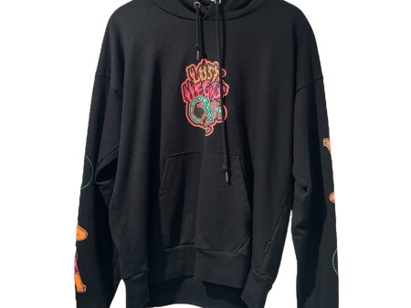 DIESEL Hoodie XL Graphic Cotton BLK RN 93243 For Cheap