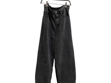 BALENCIAGA Pants S Denim BLK sweatpants back half front jea Sale