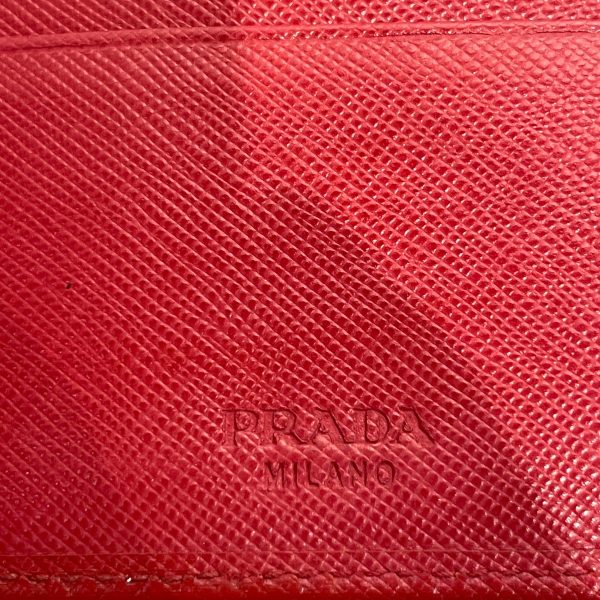 PRADA Long Wallet Leather RED  Hot on Sale