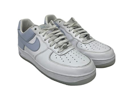 NIKE Low-Sneakers US 7.5 Leather WHT BLUE TS STITCH LOGO Sale