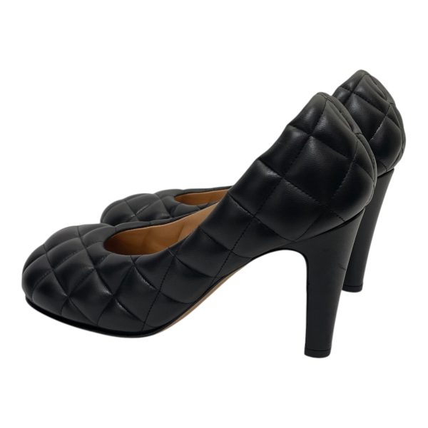 BOTTEGA VENETA Heels EU 37 Leather BLK rounded front Discount