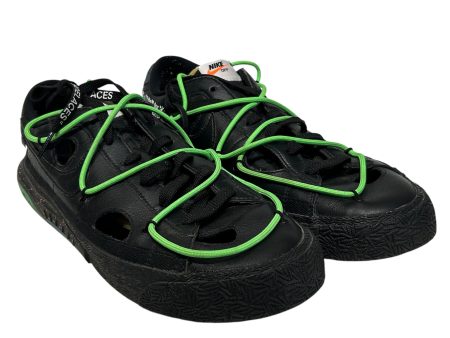 NIKE OFF-WHITE Low-Sneakers US 13 BLK Blazer Low Black Electro Green Online