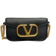 VALENTINO Cross Body Bag Leather BLK VLogo leather handbag Supply