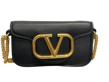 VALENTINO Cross Body Bag Leather BLK VLogo leather handbag Supply