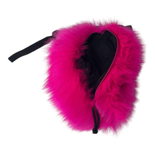 VETEMENTS Cross Body Bag Cotton PNK pink fur pouch Online Hot Sale