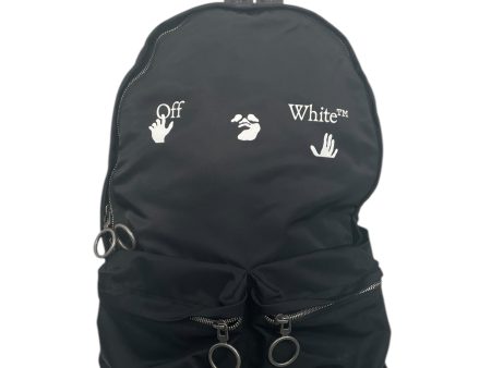 OFF-WHITE Backpack Graphic Polyester BLK logo face hands For Cheap