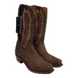 Lucchese Cowboy Boots US 7.5 Animal Pattern Suede BRW  Online Hot Sale