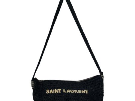 SAINT LAURENT Bag Cotton BLK CROCHET LE RAFFIA SHOULDER BAG Online now