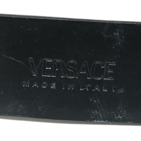 VERSACE Belt Leather BLK  For Cheap