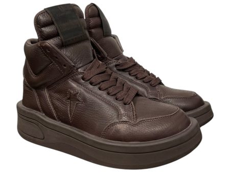 RICK OWENS DRKSHDW Hi-Sneakers US 7 Leather BRW A01290C Online Hot Sale