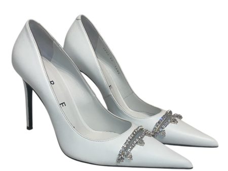 AREA Heels EU 39 Leather WHT Area Studded Heels Cheap