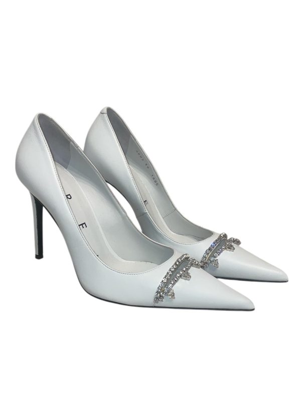 AREA Heels EU 39 Leather WHT Area Studded Heels Cheap