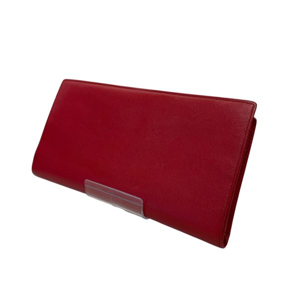 PRADA Long Wallet Leather RED  Hot on Sale