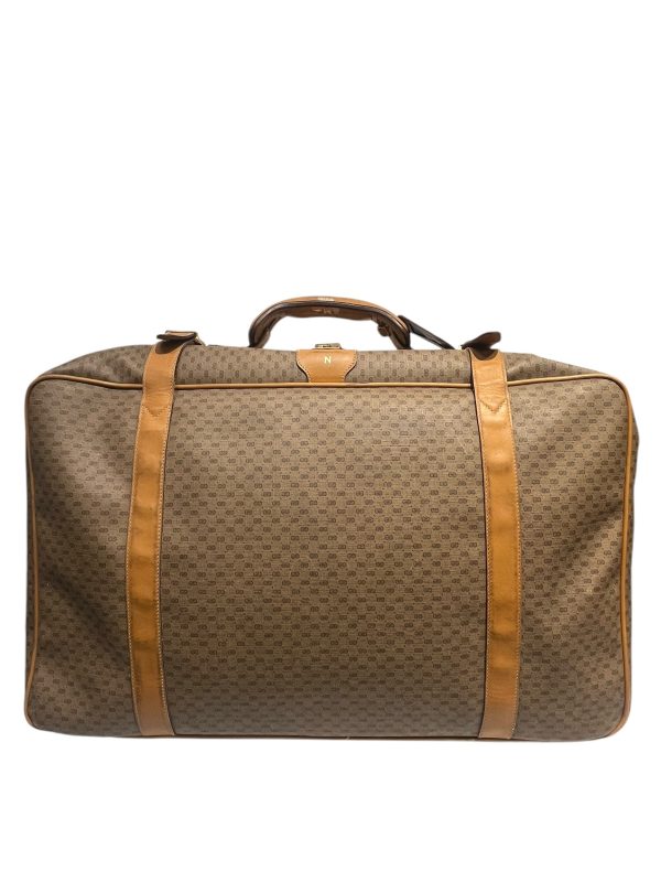 GUCCI Luggage Monogram Leather CML 80 s carry-on For Sale