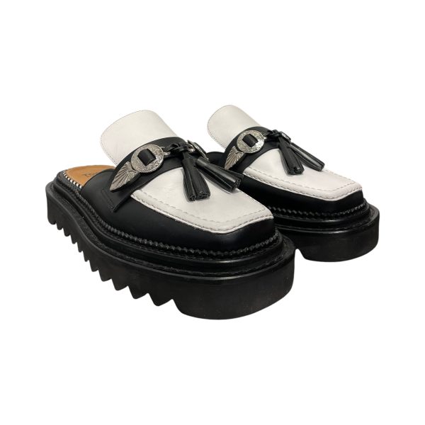 TOGA PULLA Flat Shoes EU 38 Faux Leather BLK Tassel mules(Includes Box) Online Sale