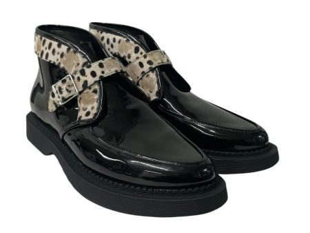 SAINT LAURENT Shoes EU 45 Leather BLK ANIMAL PRINT 667599 Hot on Sale