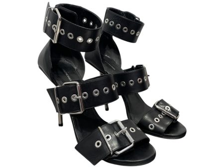 BALENCIAGA Heels EU 39 Leather BLK Buckle strap heels Online Sale