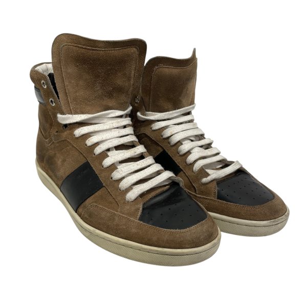 SAINT LAURENT Hi-Sneakers EU 45 BRW SL 10H SUEDE For Sale