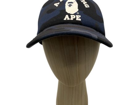 A BATHING APE Cap OS Camouflage Polyester NVY Navy Camo College Cap Sale