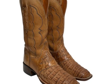 Lucchese Cowboy Boots US 7.5 Animal Pattern Leather CML ALLIGAOTR TOE Cheap