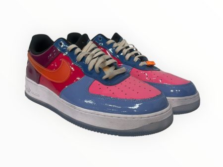 NIKE UNDEFEATED Low-Sneakers US 14 Leather MLT BLU-PNK-ORG-RED AF1 Sale