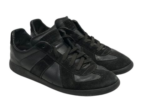 Maison Margiela Low-Sneakers US 10 Leather BLK REPLICA LOW For Sale