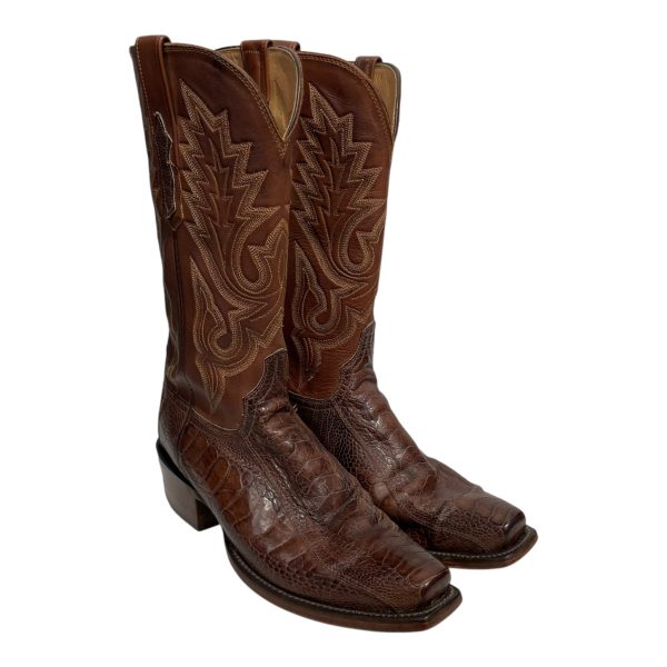 Lucchese Cowboy Boots US 7.5 Animal Pattern Leather BRW SNAKE TOE Supply