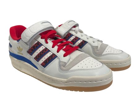 adidas Low-Sneakers US 8.5 Animal Pattern Leather WHT Forum 84 Scarlet Snakeskin For Sale