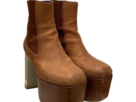 Rick Owens Boots EU 39 Leather BRW KISS HEELS Online Hot Sale