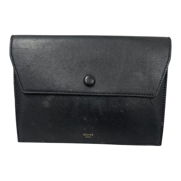 CELINE Wallet Leather BLK  Online