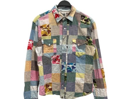 A BATHING APE LS Shirt S Cotton MLT All Over Print Patchwork Shirt Online Hot Sale