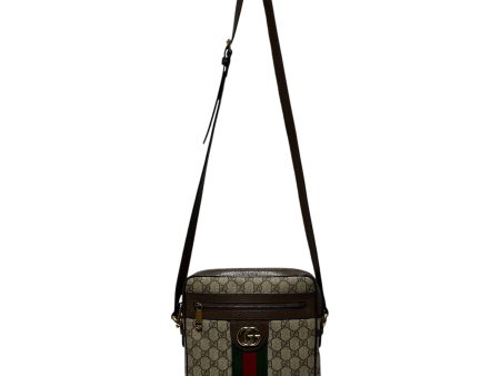 GUCCI Cross Body Bag Monogram Leather BRW GG SUPREME OPHIDIA For Discount