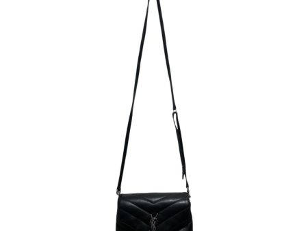 YVES SAINT LAURENT Cross Body Bag OS Leather BLK Cassandre Envelope Online now