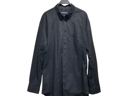 BALENCIAGA LS Shirt 40 Cotton BLK All Over Print  For Discount