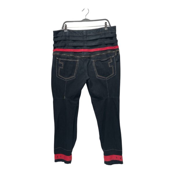 MARITHE FRANCOIS GIRBAUD Straight Pants 38 Cotton BLK  Online now