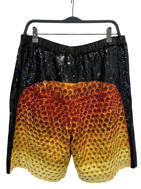 DRIES VAN NOTEN Shorts 54 Polyester BLK Joggers Glitter  Cheap